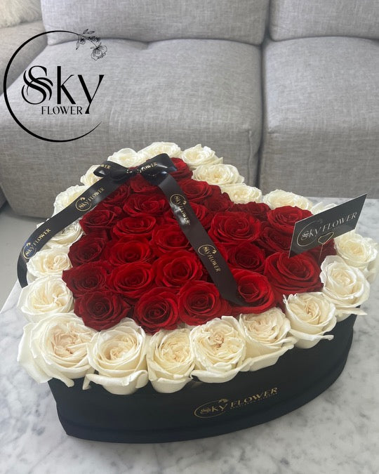 Mixed Roses Heart