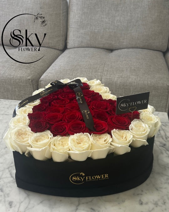 Mixed Roses Heart