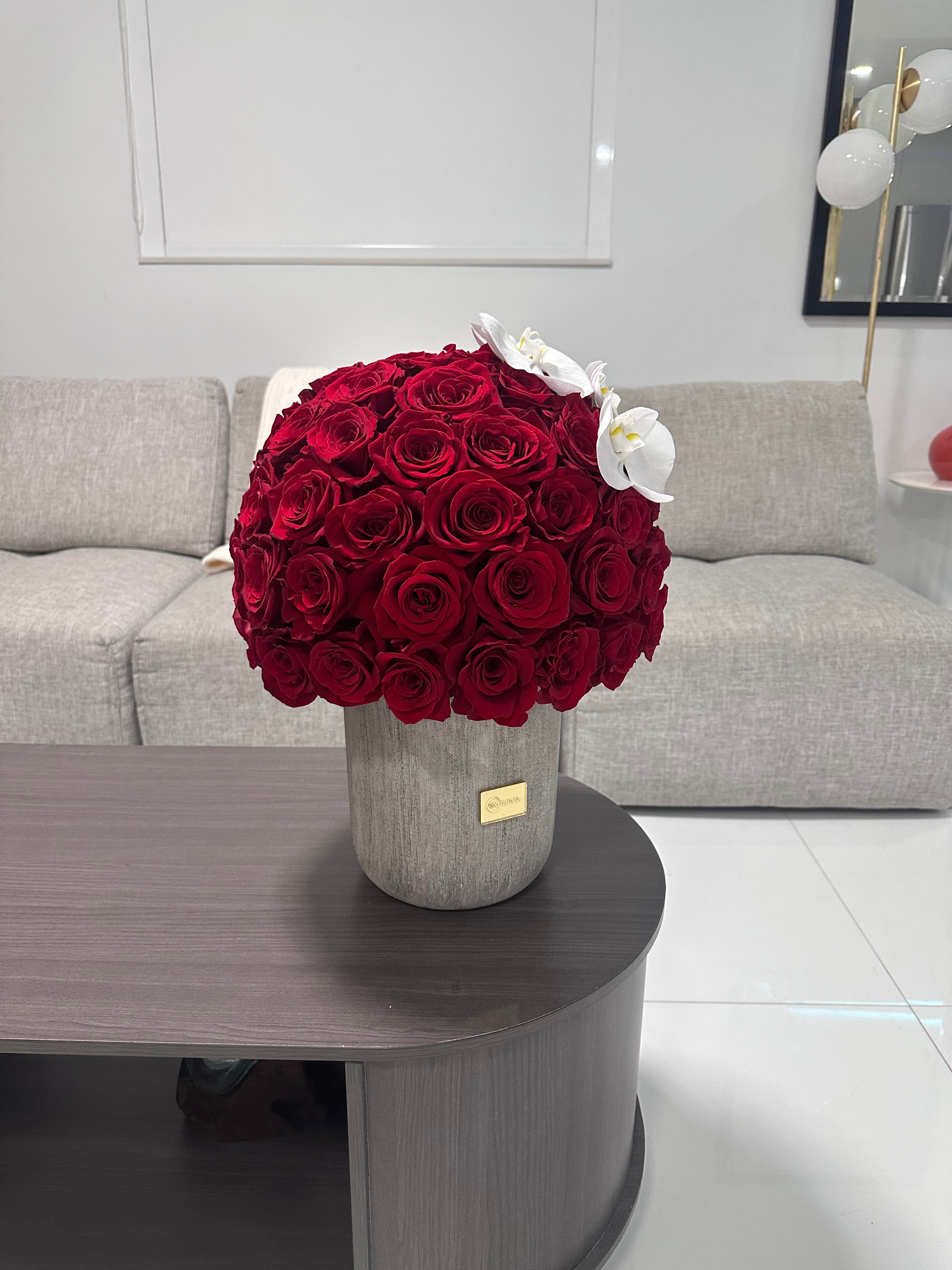 Rose & Orchid Elegance Vase