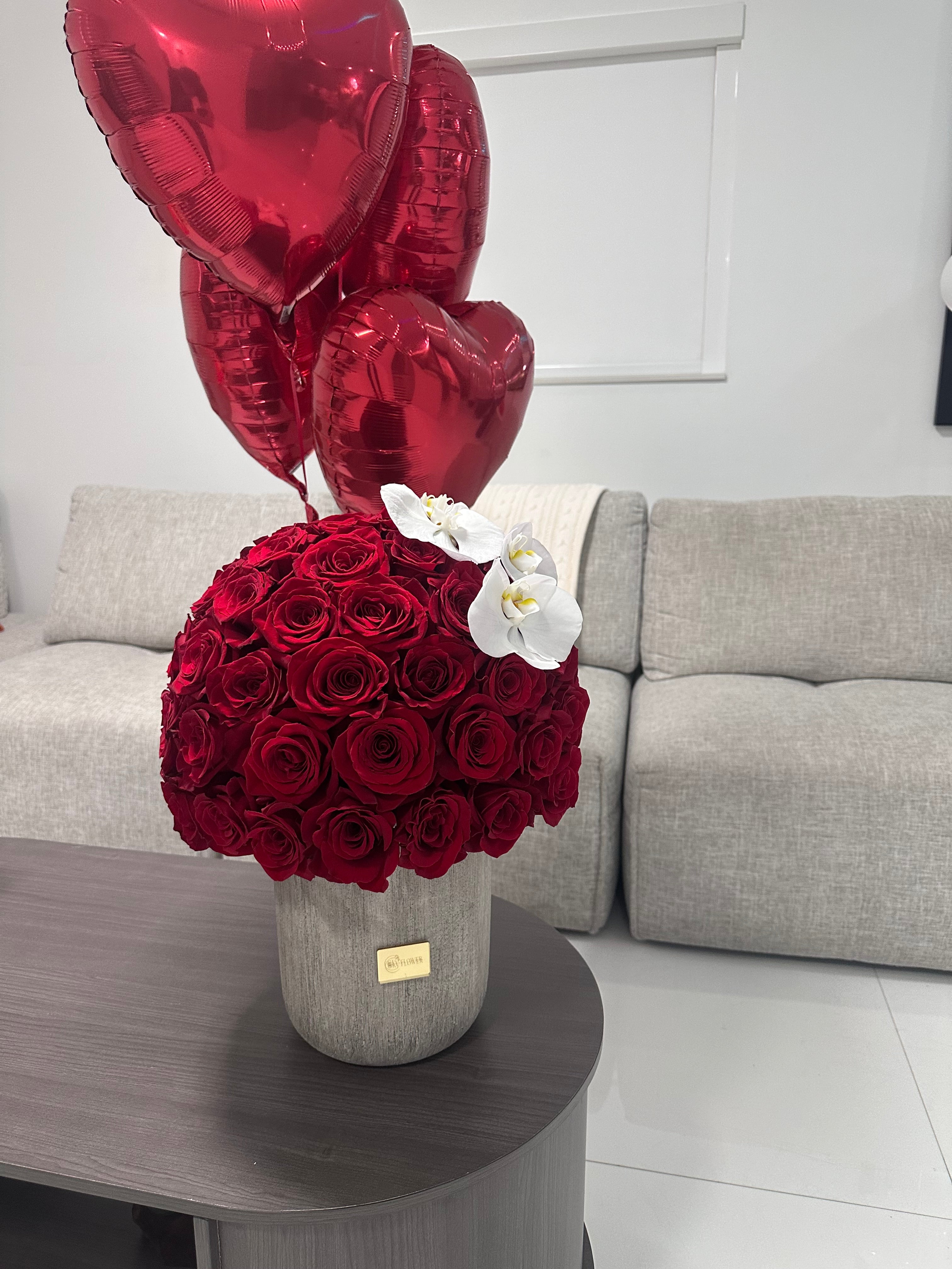 Rose & Orchid Elegance Vase