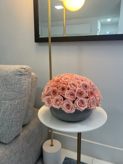 Tanned Preserved Roses in Vase